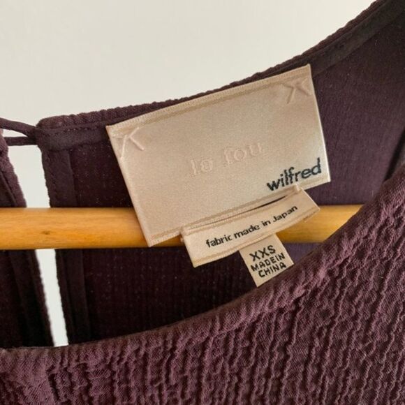 Aritzia Wilfred HIGH QUALITY Trompette Purple Halter Sleeveless Mini Dress - Picture 5 of 15